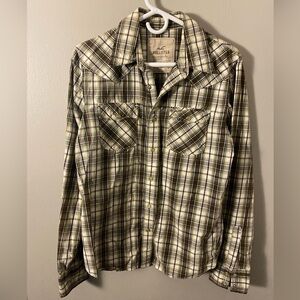 Hollister (early 2000s) Men’s brown flannel Small excellent condition